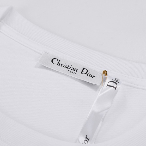 Tee Dior Heart Font White Ss 2022