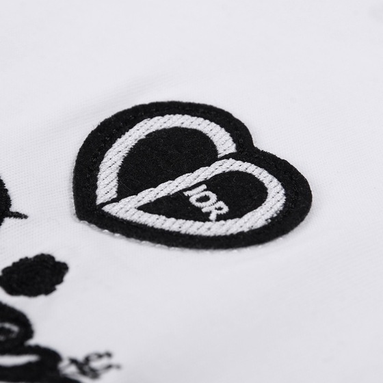 Tee Dior Heart Font White Ss 2022