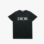 Tee Dior Logo Beige Black Ss2022