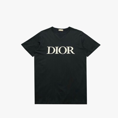 Tee Dior Logo Beige Black Ss2022