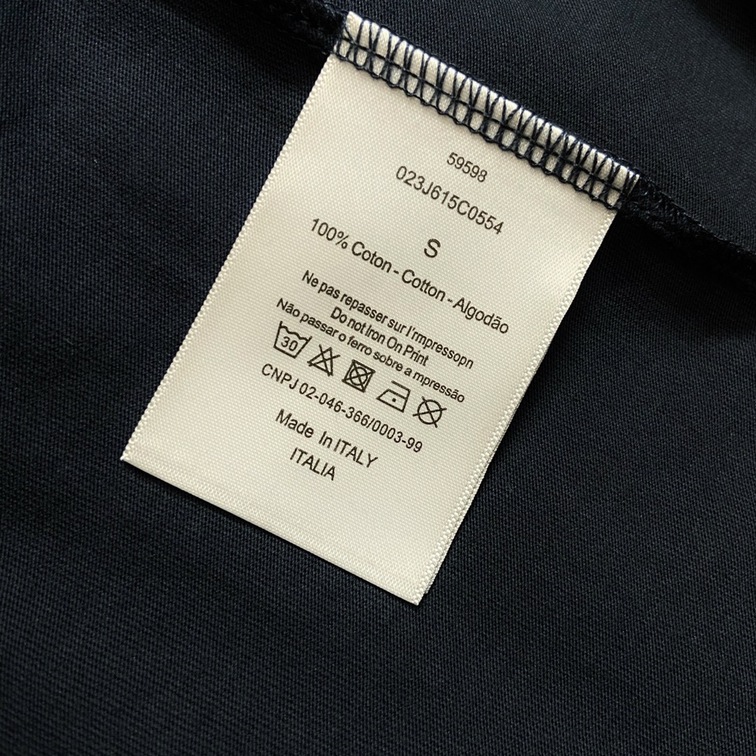 Tee Dior Logo Beige Black Ss2022