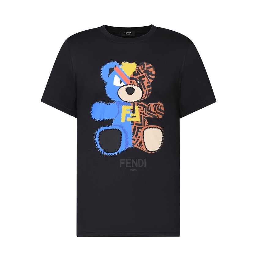 Tee Fendi Half Teddy Black Ss2022