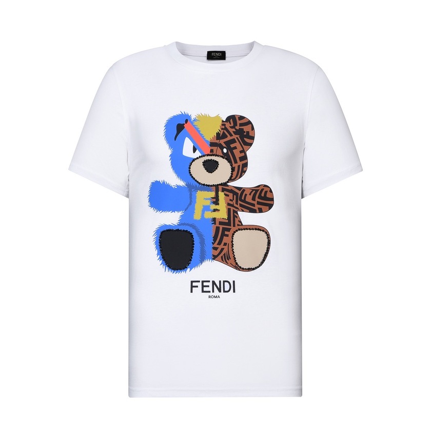 Tee Fendi Half Teddy White Ss2022