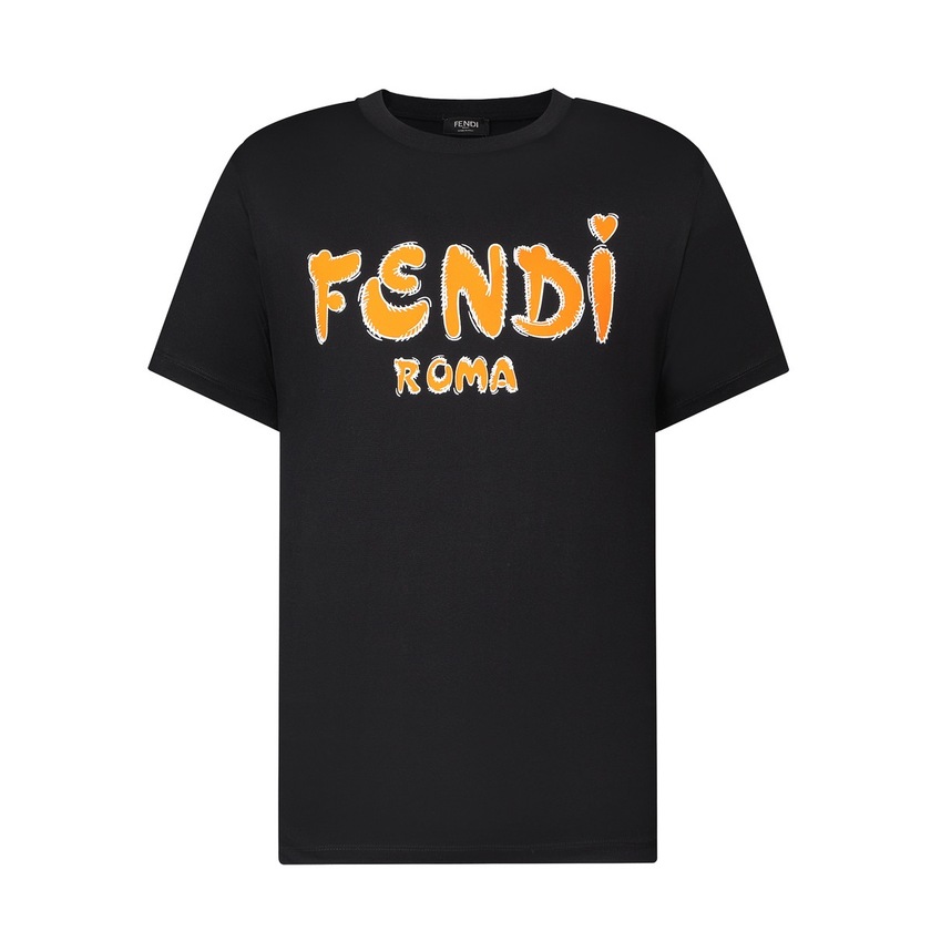 Tee Fendi Roma Font Black Ss2022