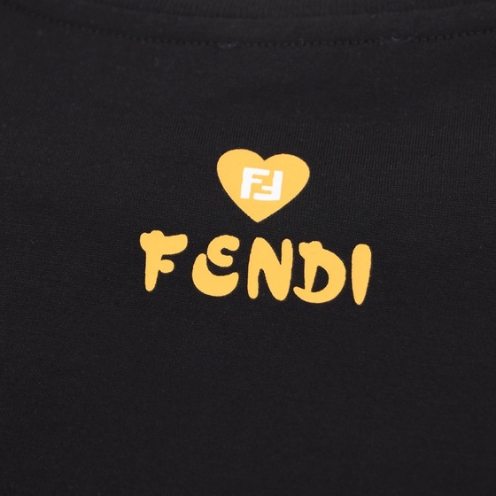 Tee Fendi Roma Font Black Ss2022