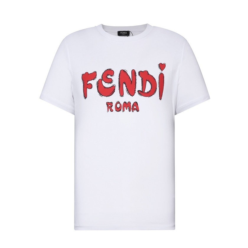 Tee Fendi Roma Font White Ss2022