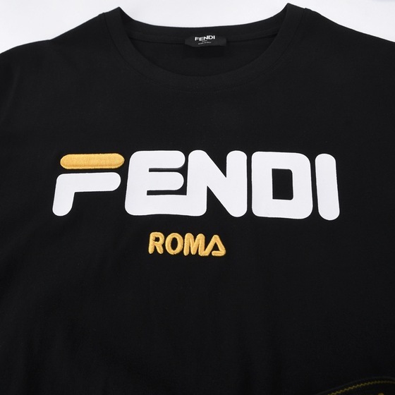 Tee Fendi Roma Yellow Black Ss2022
