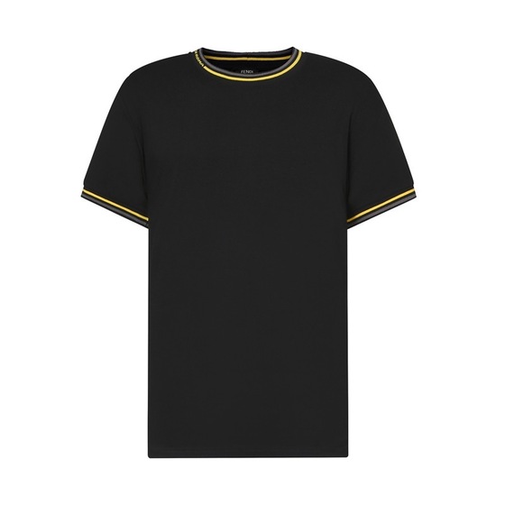 Tee Fendi Strap Neck Black Ss2022