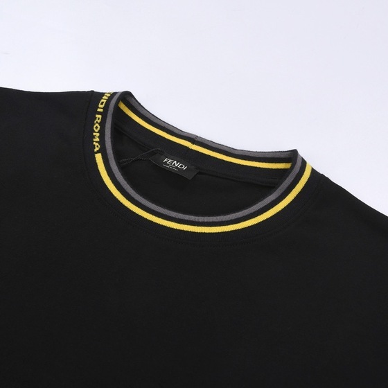 Tee Fendi Strap Neck Black Ss2022