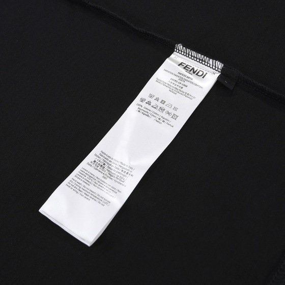 Tee Fendi Strap Neck Black Ss2022
