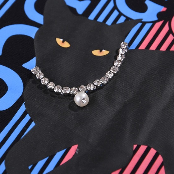 Tee Gucci Box Logo Black Cat Black Ss2022