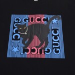 Tee Gucci Box Logo Black Cat Black Ss2022