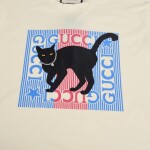 Tee Gucci Box Logo Black Cat White Ss2022