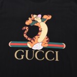 Tee Gucci Fake Logo Tiger Black Ss2022