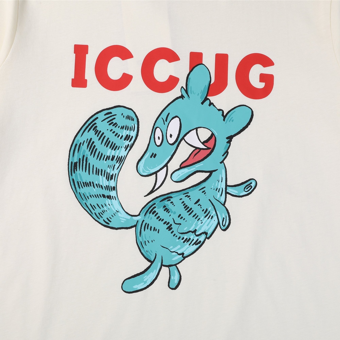 Tee Gucci Iccug Green Squart White Ss2022