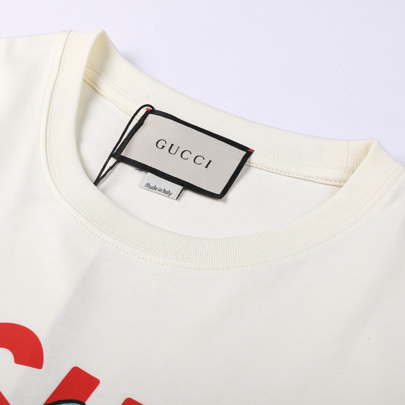Tee Gucci Iccug Green Squart White Ss2022