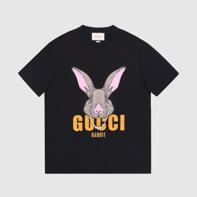 Tee Gucci Rabbit Black Ss2022