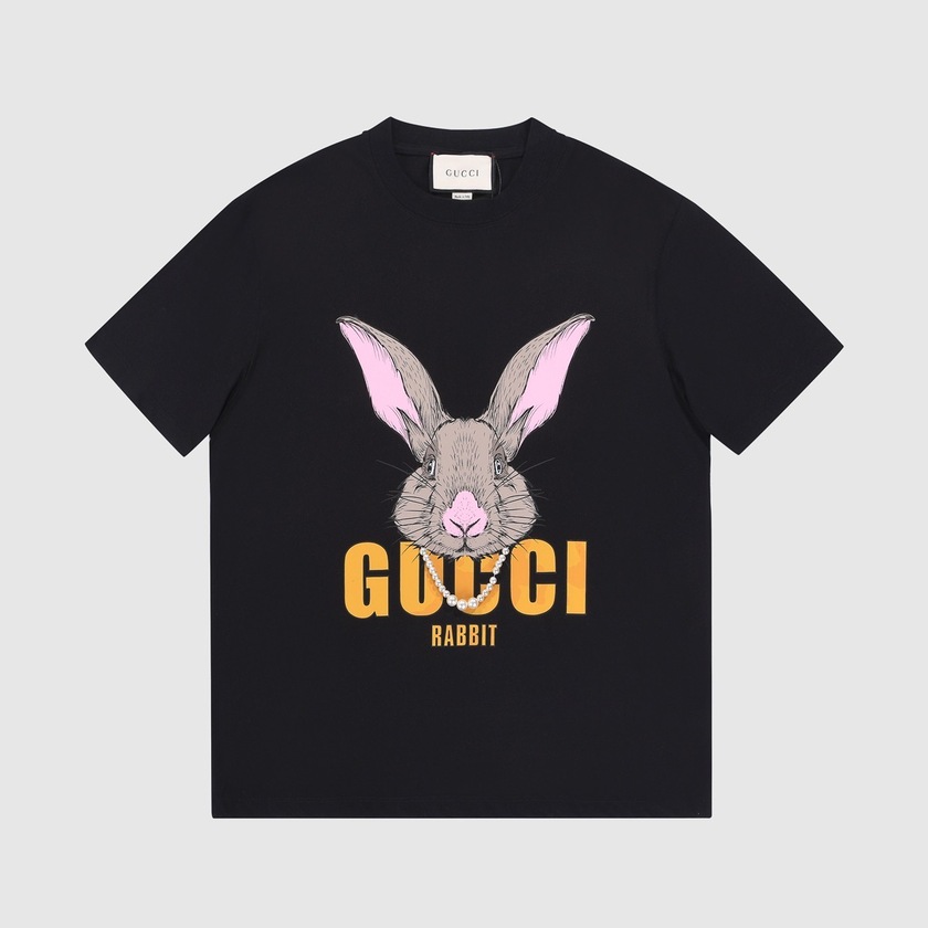 Tee Gucci Rabbit Black Ss2022
