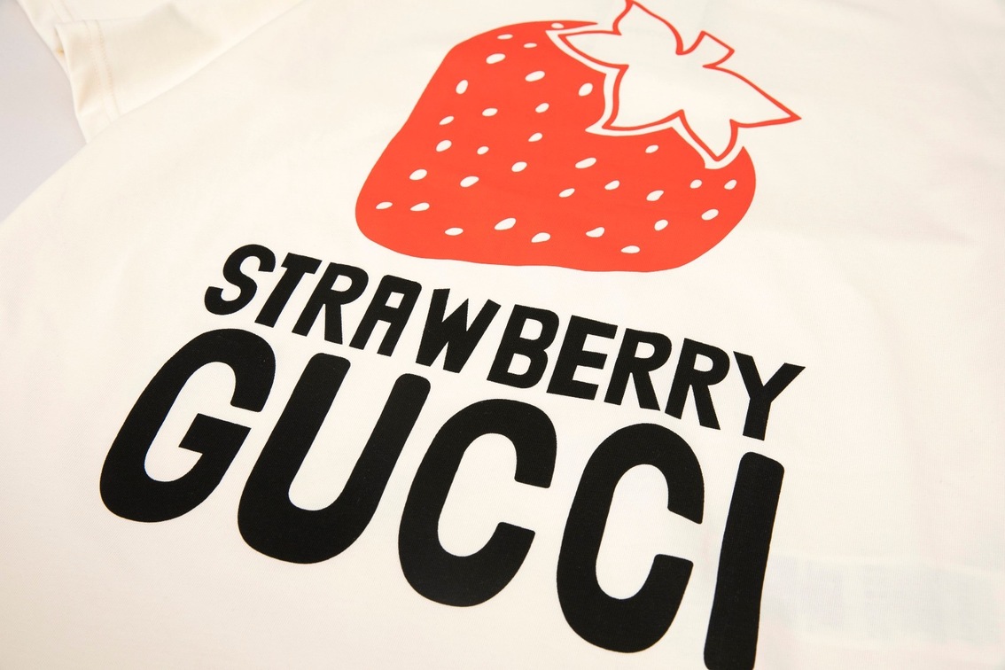 Tee Gucci Strawberry White Ss2022