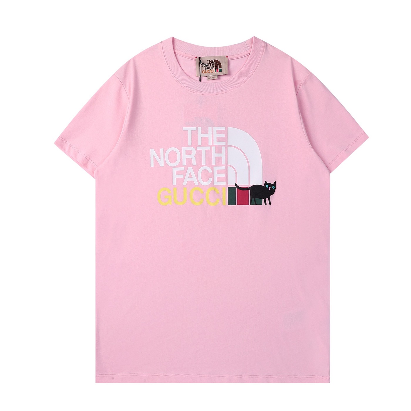 Tee Guccixtnf Black Cat Pink Ss2022