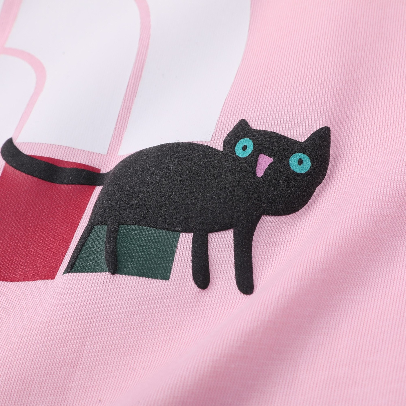 Tee Guccixtnf Black Cat Pink Ss2022