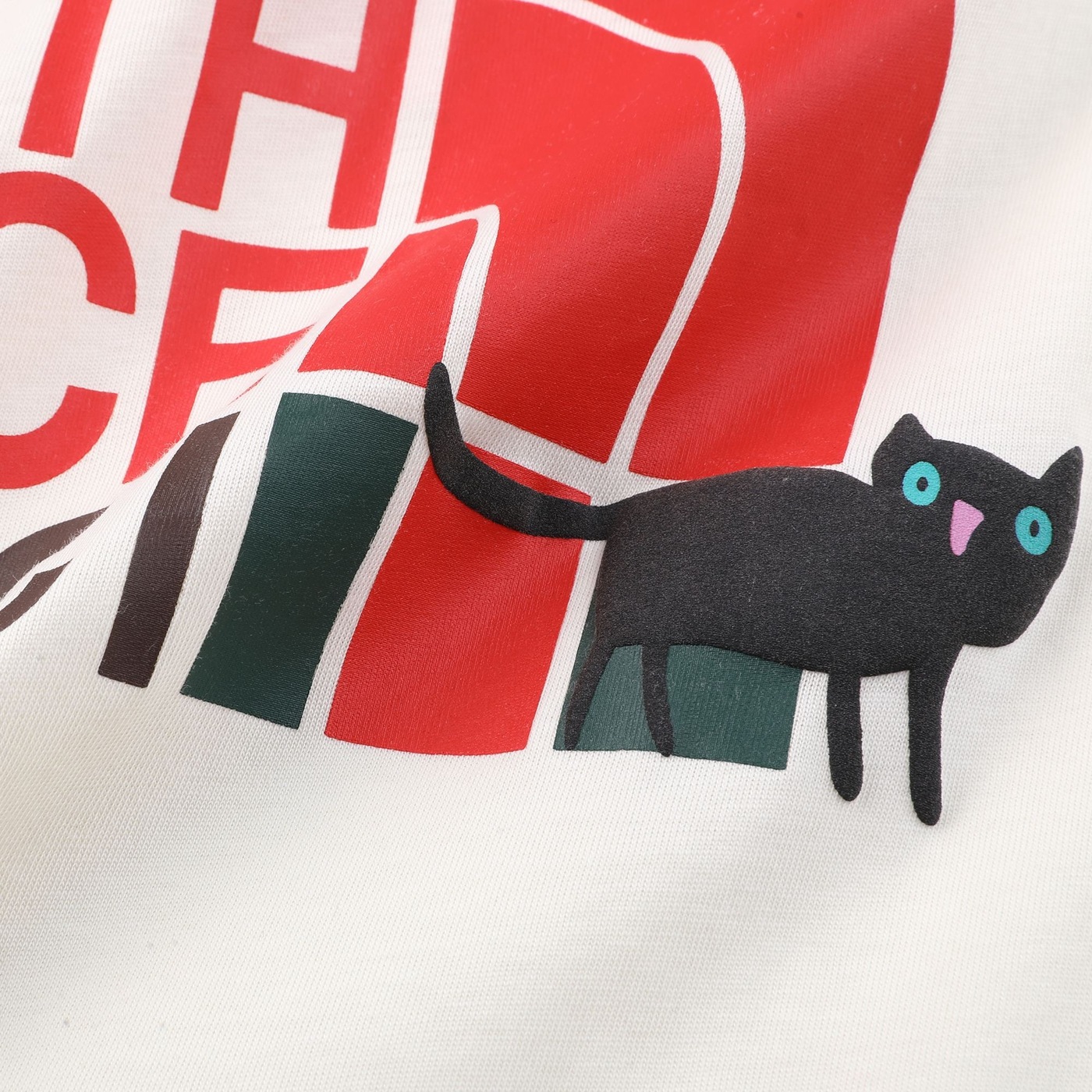 Tee Guccixtnf Black Cat White Ss2022