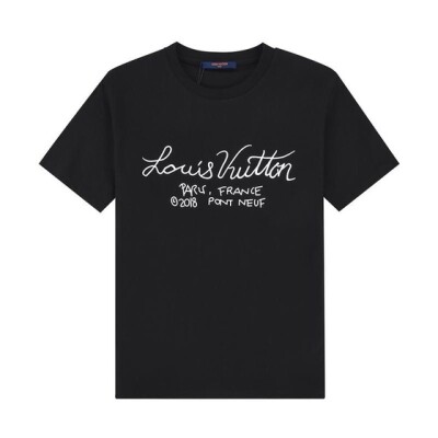 Tee Lv Letter Black Ss2022