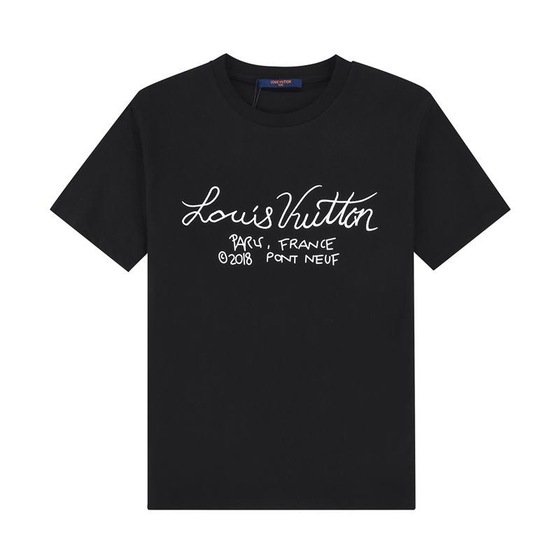 Tee Lv Letter Black Ss2022