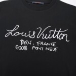 Tee Lv Letter Black Ss2022