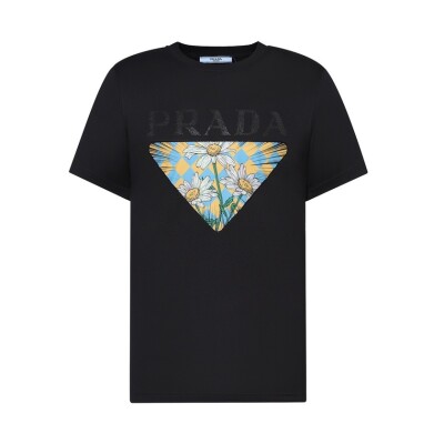 Tee Prada Flower Black Ss2022