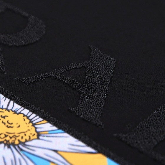 Tee Prada Flower Black Ss2022