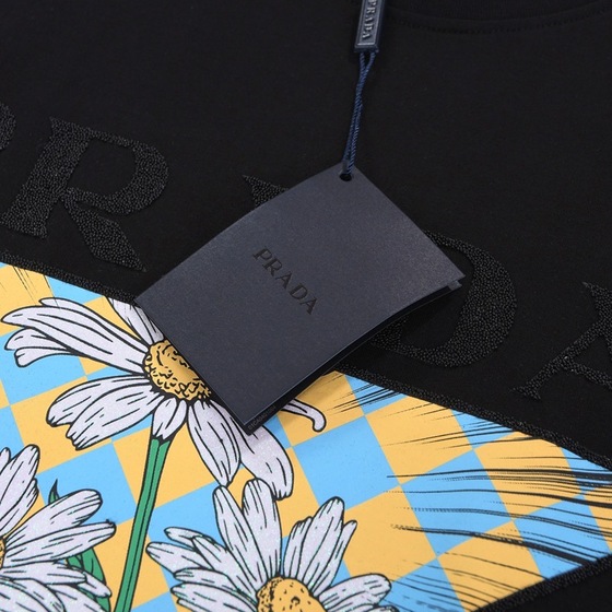 Tee Prada Flower Black Ss2022