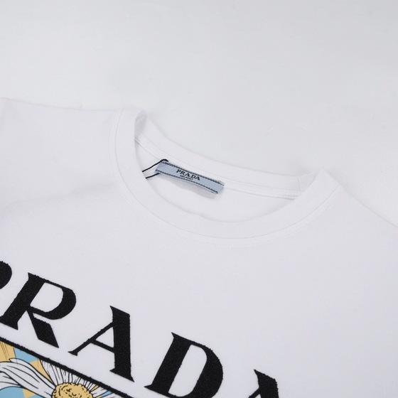 Tee Prada Flower White Ss2022