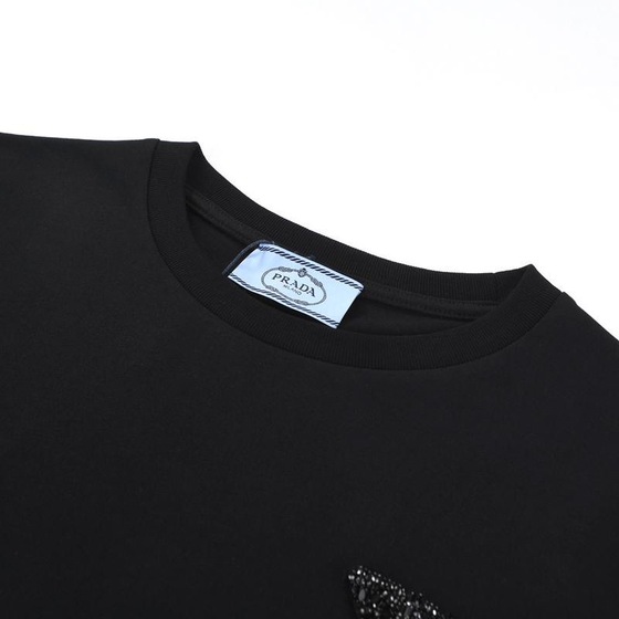 Tee Prada Kystal Logo Black Ss2022