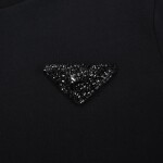 Tee Prada Kystal Logo Black Ss2022