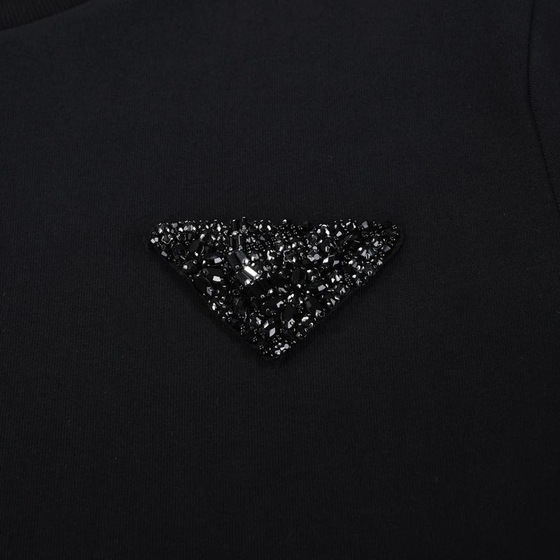 Tee Prada Kystal Logo Black Ss2022