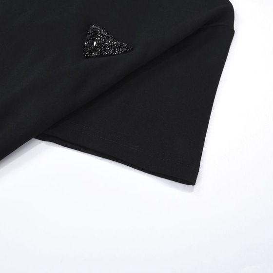 Tee Prada Kystal Logo Black Ss2022