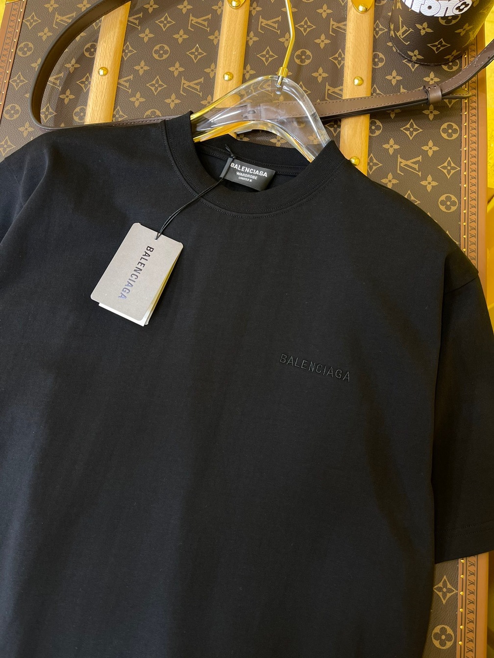 Tee Balenciaga Basic Logo Black Ss2022