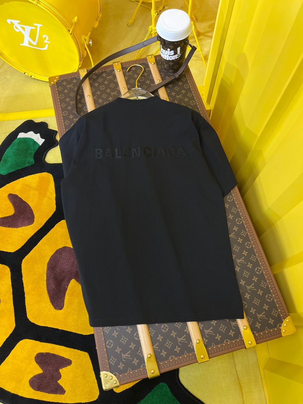 Tee Balenciaga Basic Logo Black Ss2022