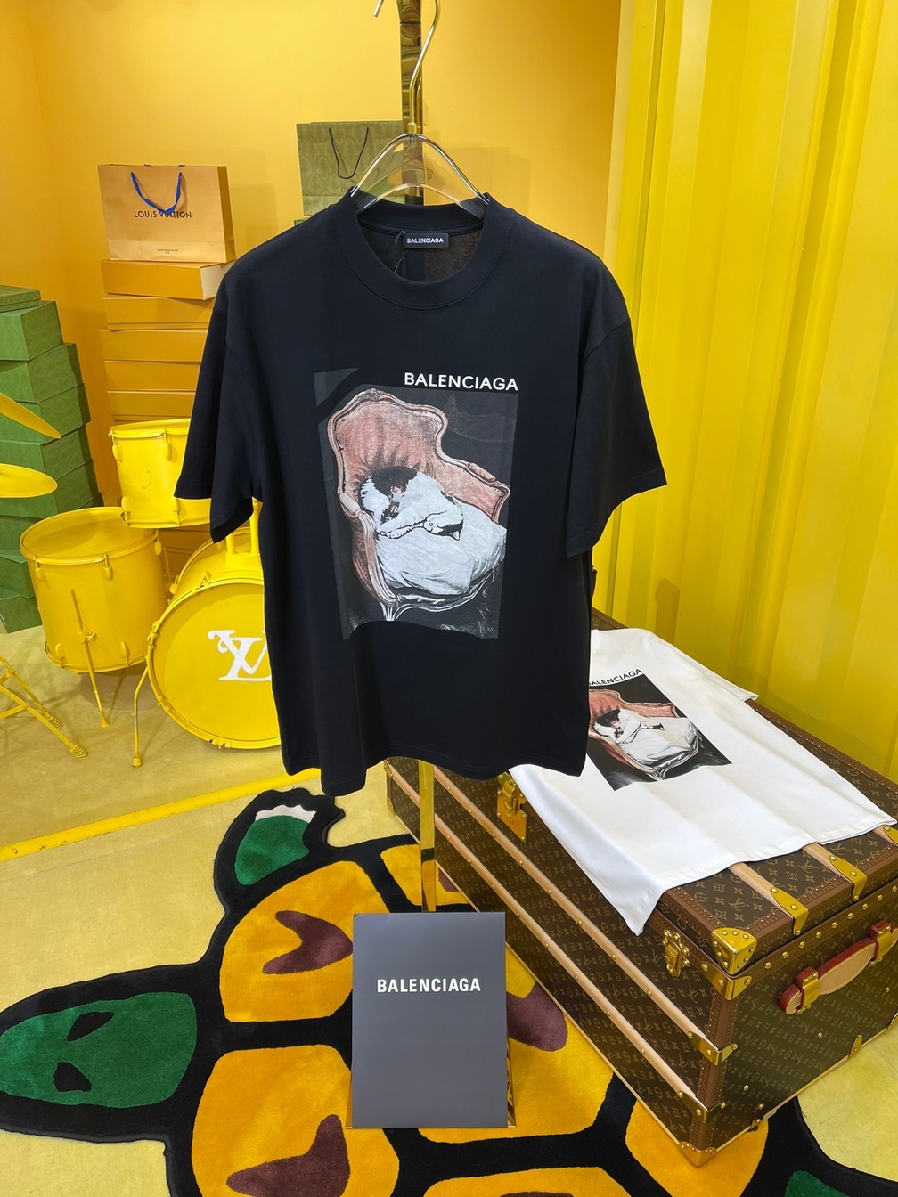Tee Balenciaga Cat Black Ss2022