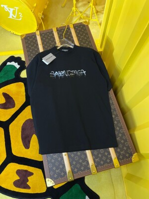 Tee Balenciaga Logo Ice Cream Black Ss2022