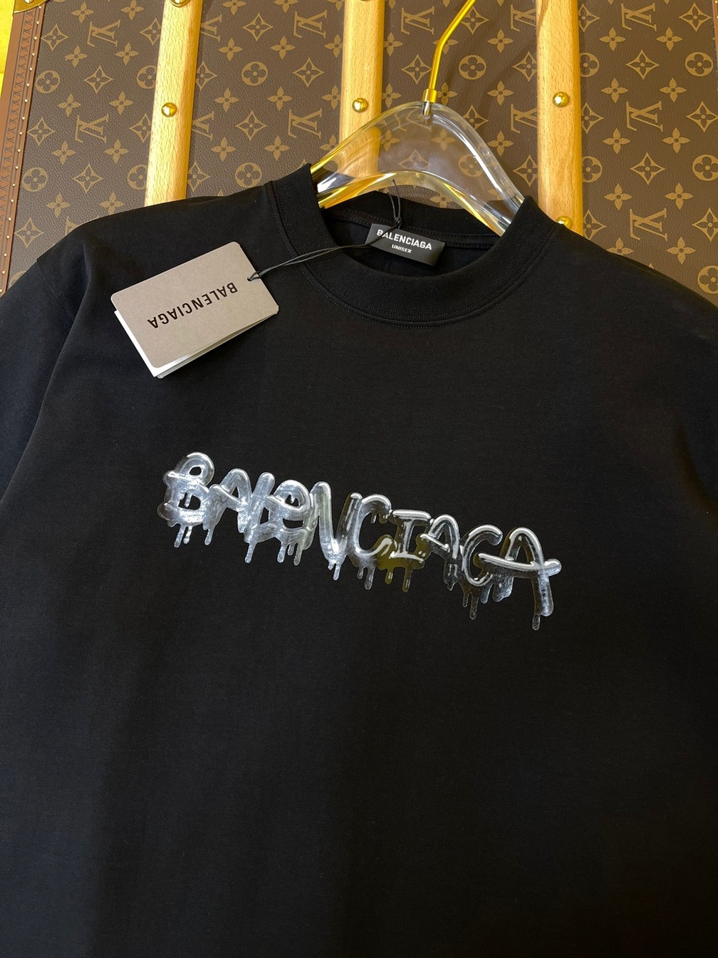 Tee Balenciaga Logo Ice Cream Black Ss2022