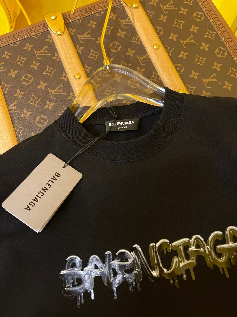 Tee Balenciaga Logo Ice Cream Black Ss2022
