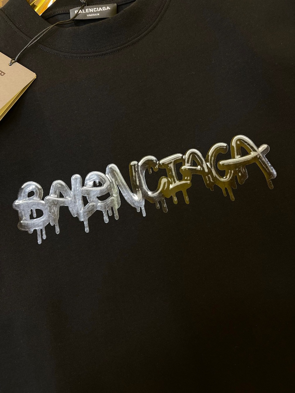 Tee Balenciaga Logo Ice Cream Black Ss2022