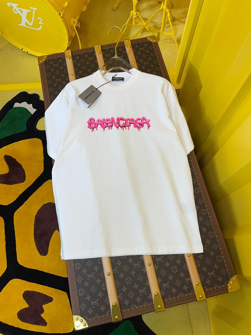 Tee Balenciaga Logo Ice Cream White Ss2022