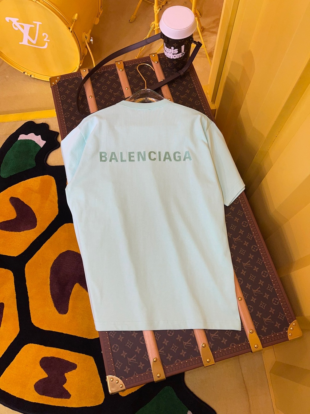 Tee Balenciaga Logo Lightly Green Ss2022