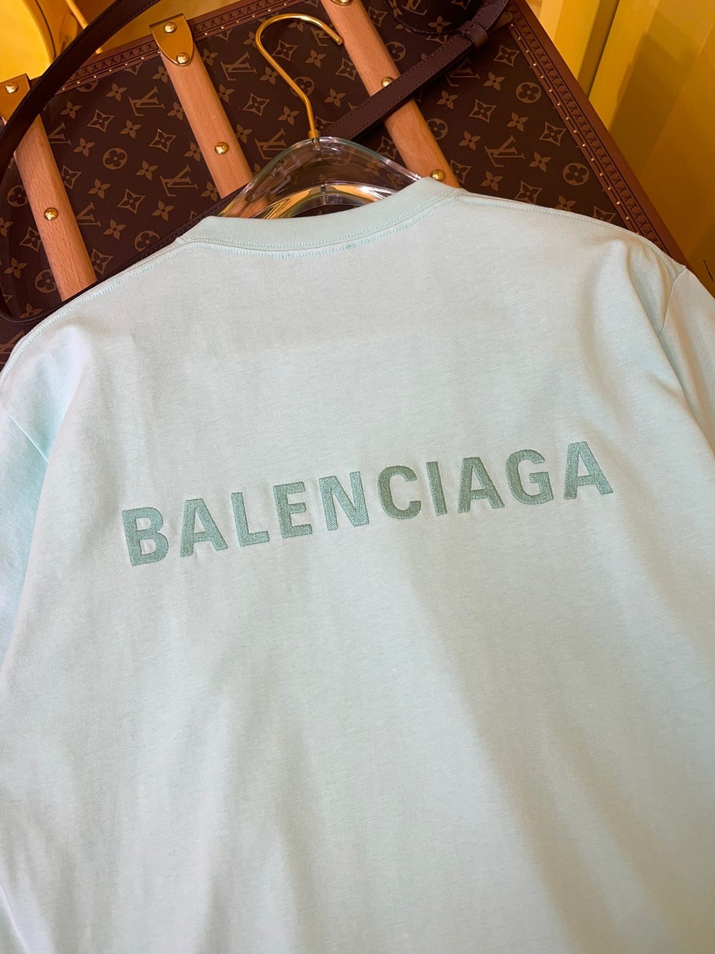 Tee Balenciaga Logo Lightly Green Ss2022