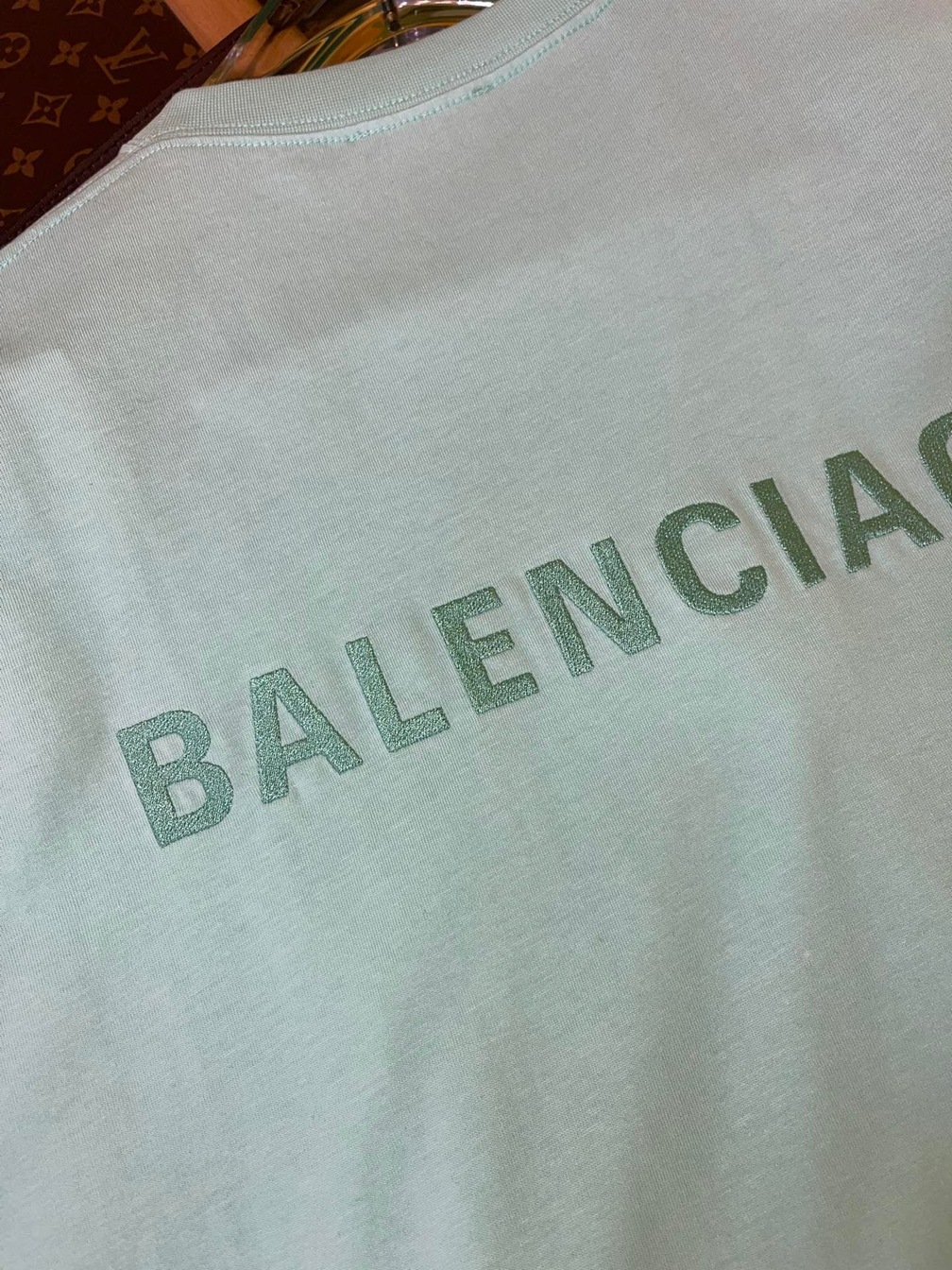 Tee Balenciaga Logo Lightly Green Ss2022