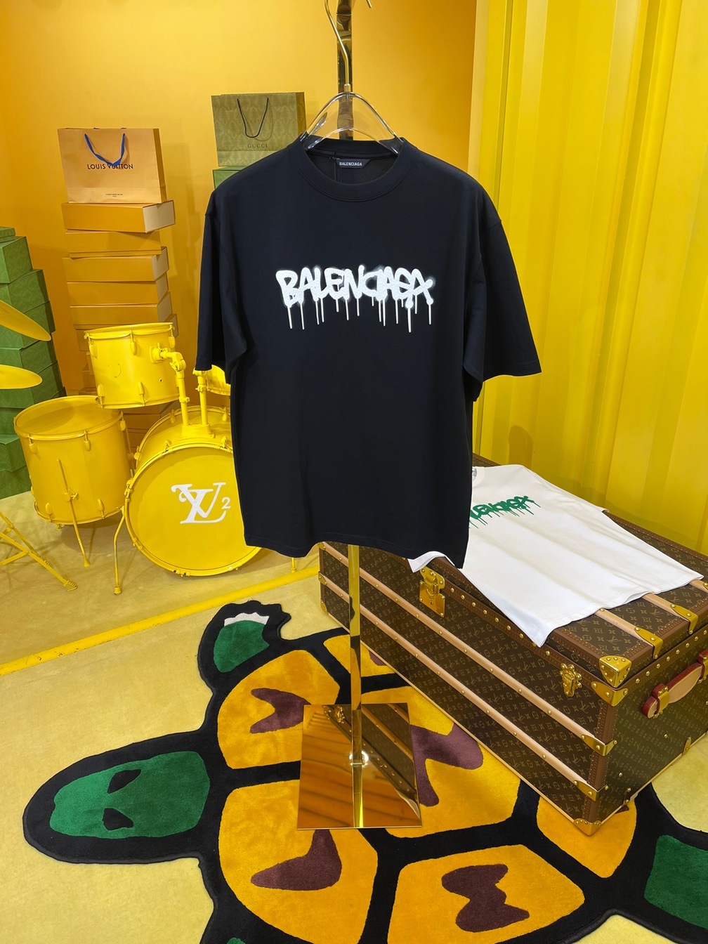 Tee Balenciaga Logo Print Black Ss2022