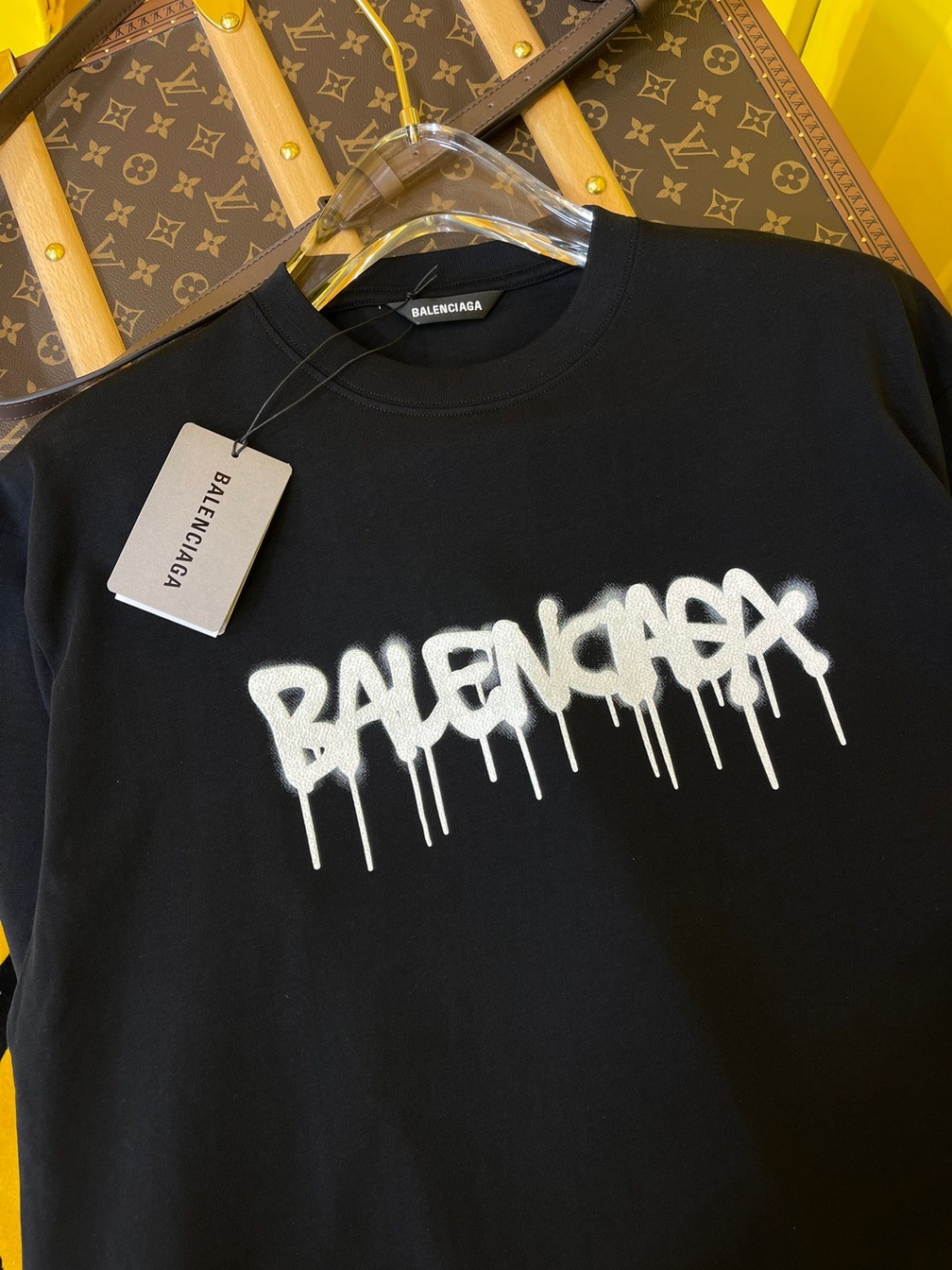 Tee Balenciaga Logo Print Black Ss2022